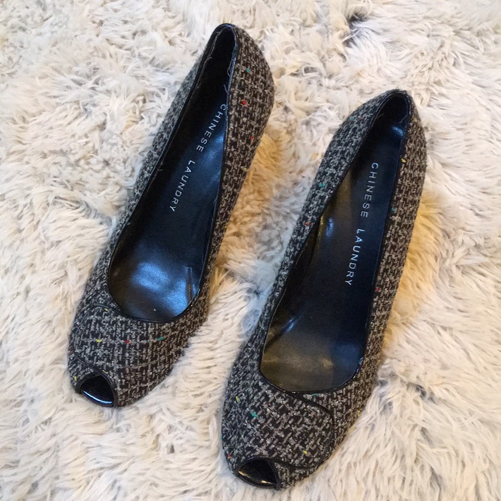 Chinese Laundry Tweed High Heels